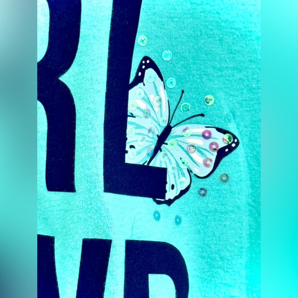 “Girl PWR” Butterfly Tee Shirt By Carters - Picture 7 of 13